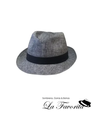 Sombrero verano trilby lino jaspeado gris - Verra