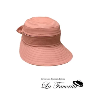 Visera verano algodón desmontable AS815 rosa salmón - Aranda Sombreros