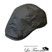 Gorra 6 paneles pico pato lluvia orejeras negro - Miralles