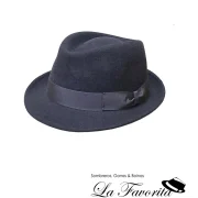 Sombrero Trilby flexible lana ala corta gris - Hat Club.