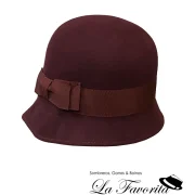 Sombrero mujer lana manuelita granate - Miralles